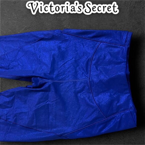 Preowned Victoria’s Secret VSX Royal Blue Sparkle Flow Sweat On Point Legging S - Picture 3 of 8